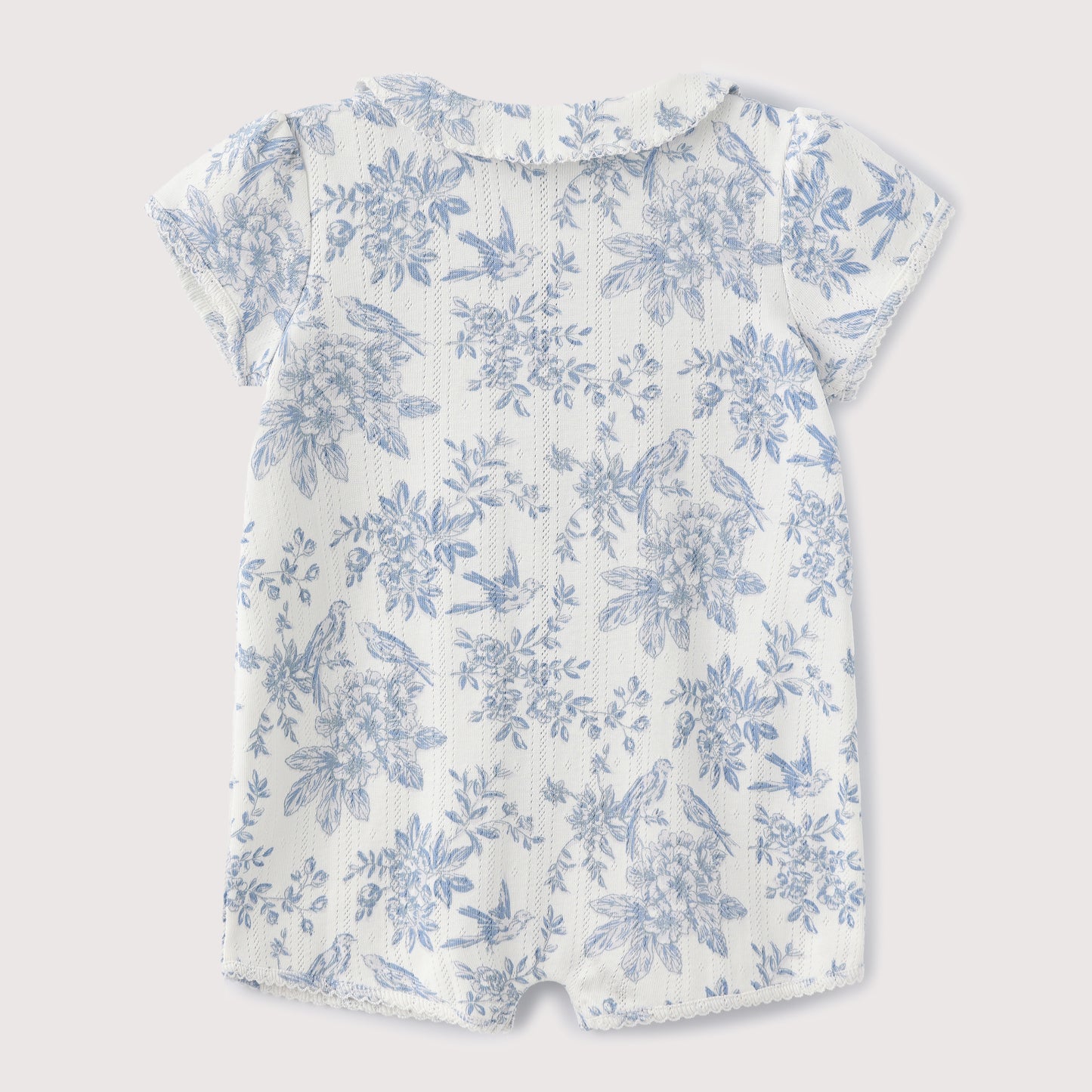 FLOWER PRINT SHORT SLEEVE JUMPSUIT