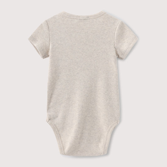 RIBBED SHORT SLEEVE BODYSUIT
