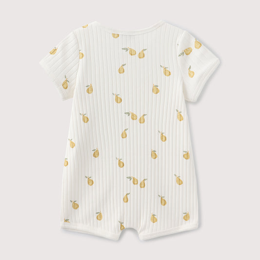 PEAR PRINT SHORT SLEEVE JUMPSUIT