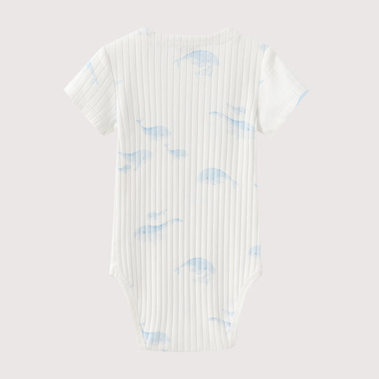 WHALE PRINT SHORT SLEEVE BODYSUIT