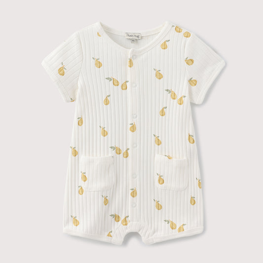 PEAR PRINT SHORT SLEEVE JUMPSUIT