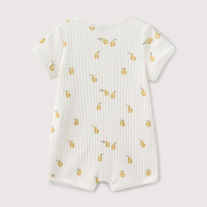 PEAR PRINT SHORT SLEEVE JUMPSUIT