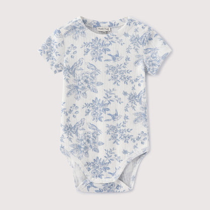 FLOWER PRINT SHORT SLEEVE BODYSUIT