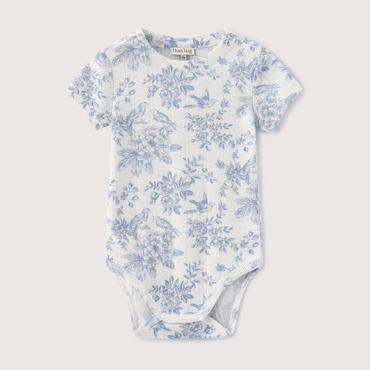 FLOWER PRINT SHORT SLEEVE BODYSUIT