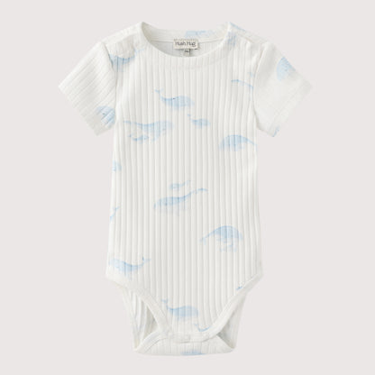 WHALE PRINT SHORT SLEEVE BODYSUIT