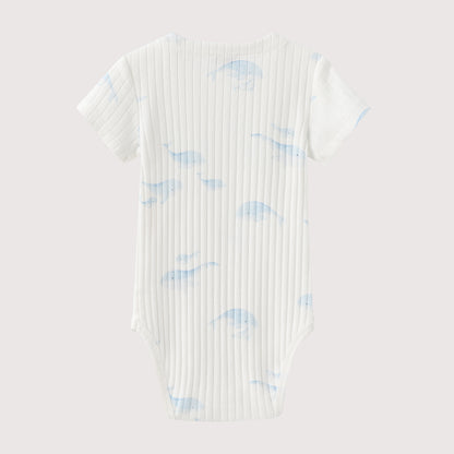 WHALE PRINT SHORT SLEEVE BODYSUIT