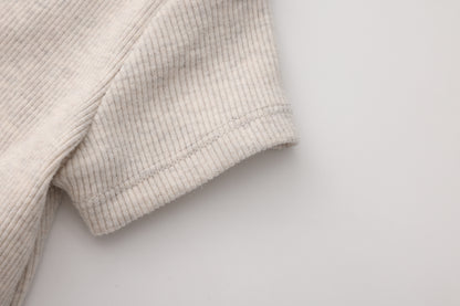 RIBBED SHORT SLEEVE BODYSUIT