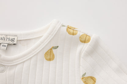 PEAR PRINT SHORT SLEEVE JUMPSUIT