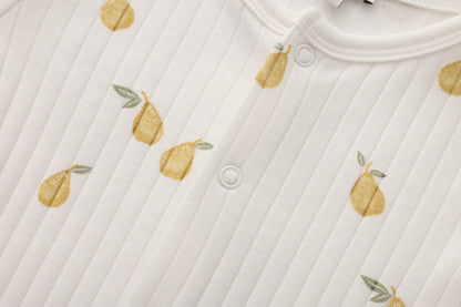 PEAR PRINT SHORT SLEEVE JUMPSUIT