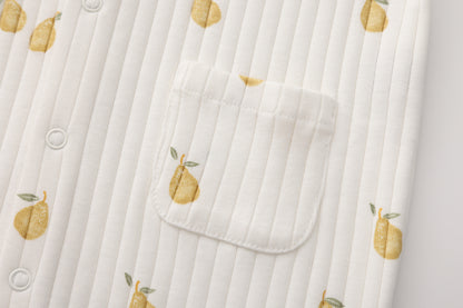 PEAR PRINT SHORT SLEEVE JUMPSUIT
