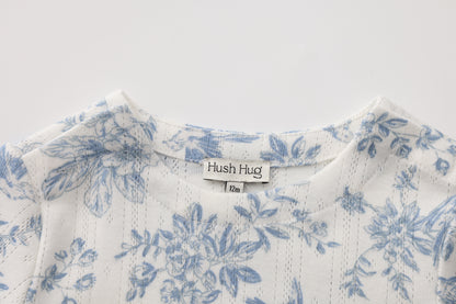 FLOWER PRINT SHORT SLEEVE BODYSUIT