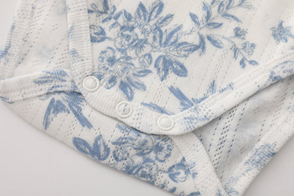 FLOWER PRINT SHORT SLEEVE BODYSUIT