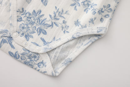 FLOWER PRINT SHORT SLEEVE BODYSUIT